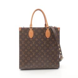 Louis Vuitton LOUIS VUITTON Sac Plat PM Monogram Tote Bag Coated Canvas Leather Women's Brown M46263