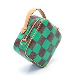 Louis Vuitton LOUIS VUITTON Chess Vert Damier Pop Handbag Bag Coated Canvas Leather Women's Green Brown N40563