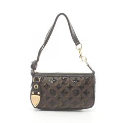 Louis Vuitton LOUIS VUITTON Pochette Accessoires Monogram Eclipse Noir Handbag Bag Coated Canvas Leather Women's Brown Black M40247