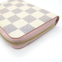 Louis Vuitton LOUIS VUITTON Zippy Coin Purse Wallet/Coin Case Wallet Coated Canvas Damier Azur Women's White Pink N60229