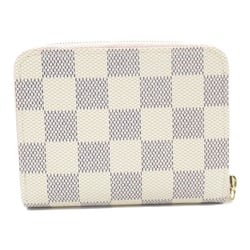 Louis Vuitton LOUIS VUITTON Zippy Coin Purse Wallet/Coin Case Wallet Coated Canvas Damier Azur Women's White Pink N60229