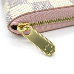 Louis Vuitton LOUIS VUITTON Zippy Coin Purse Wallet/Coin Case Wallet Coated Canvas Damier Azur Women's White Pink N60229