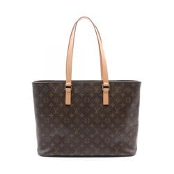 Louis Vuitton LOUIS VUITTON Leco Monogram Tote Bag Coated Canvas Leather Women's Brown M51155