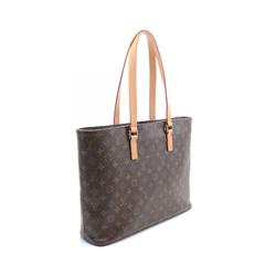 Louis Vuitton LOUIS VUITTON Leco Monogram Tote Bag Coated Canvas Leather Women's Brown M51155