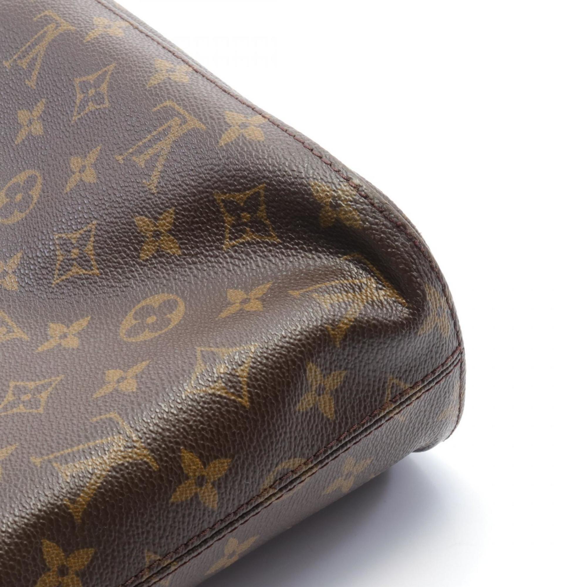 Louis Vuitton LOUIS VUITTON Leco Monogram Tote Bag Coated Canvas Leather Women's Brown M51155