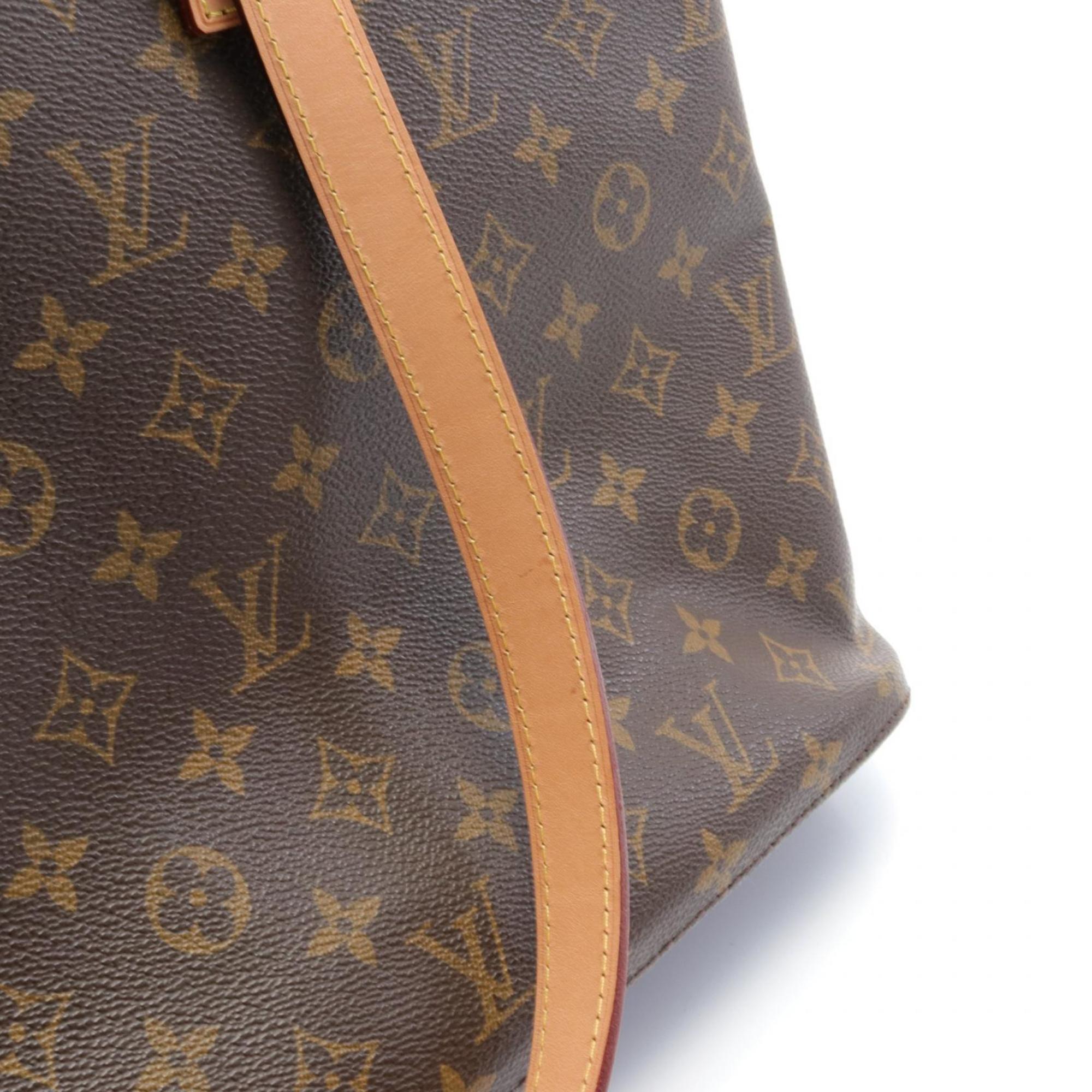 Louis Vuitton LOUIS VUITTON Leco Monogram Tote Bag Coated Canvas Leather Women's Brown M51155