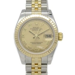 Rolex ROLEX Datejust V-number watch, K18 (yellow gold), stainless steel, ladies, gold, CH RO 179173