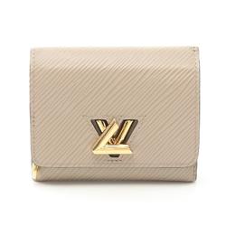 Louis Vuitton LOUIS VUITTON Portefeuille Twist Compact Bi-fold Wallet Leather Epi Women's Beige M67671