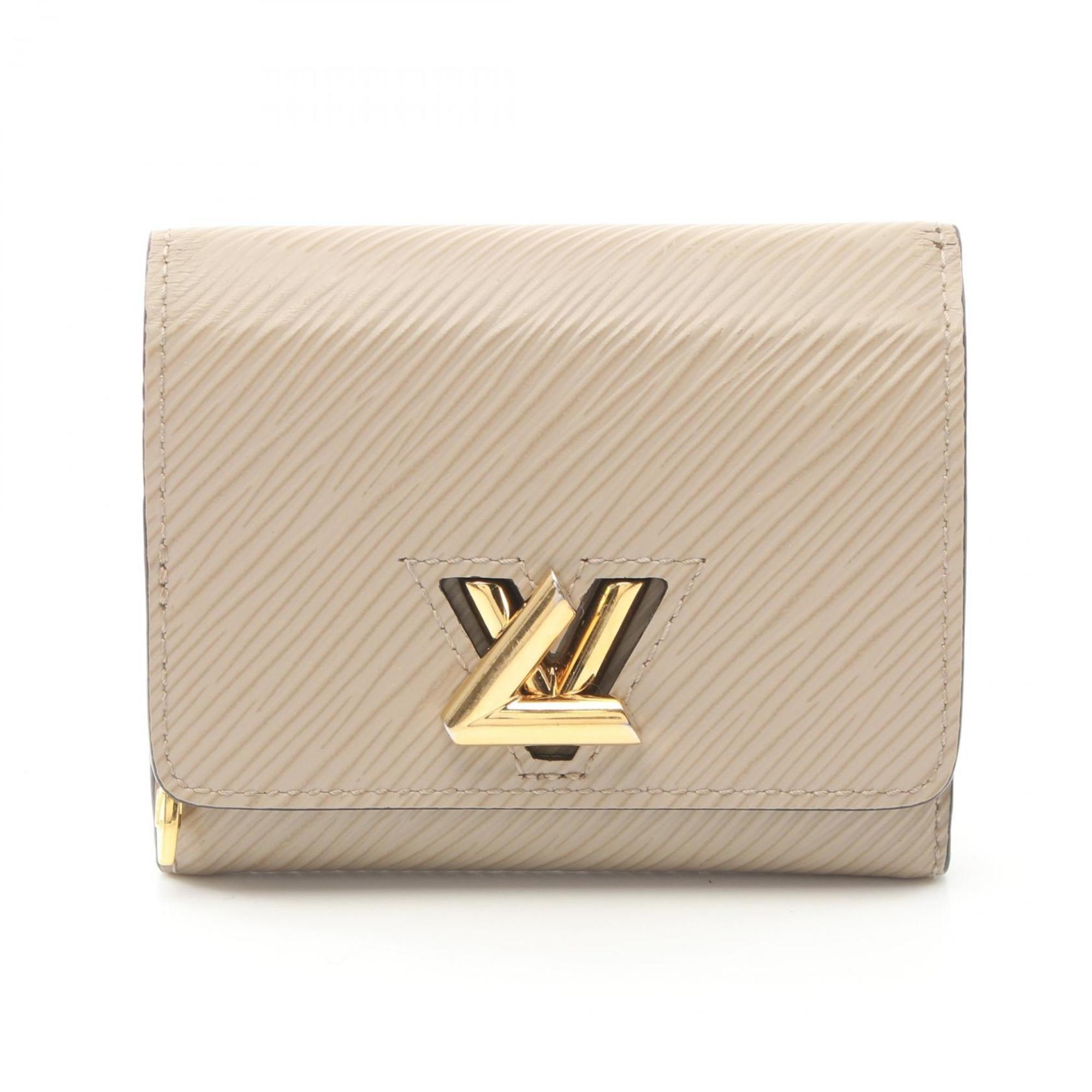 Louis Vuitton LOUIS VUITTON Portefeuille Twist Compact Bi-fold Wallet Leather Epi Women's Beige M67671