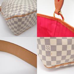 Louis Vuitton LOUIS VUITTON Delightful MM Shoulder Bag Coated Canvas Damier Azur Women's Ivory N41448