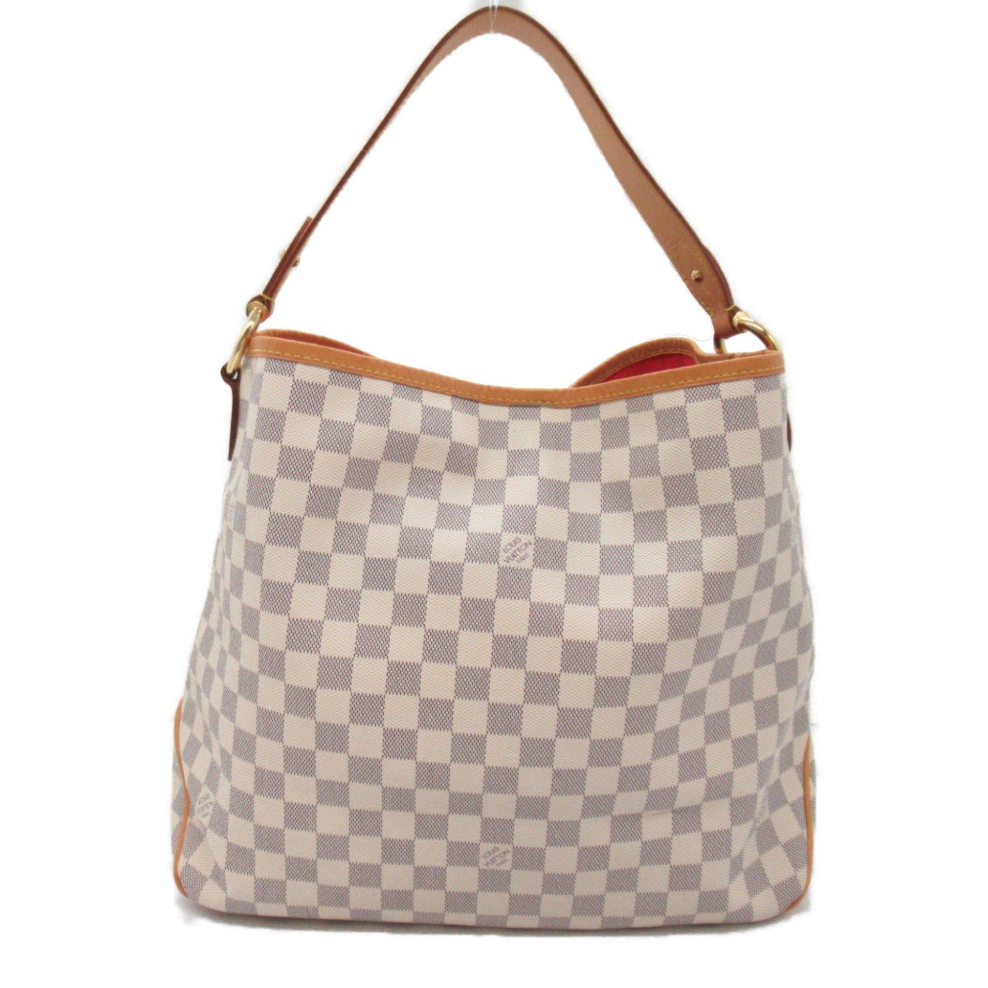 Louis Vuitton LOUIS VUITTON Delightful MM Shoulder Bag Coated Canvas Damier Azur Women's Ivory N41448