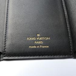 Louis Vuitton LOUIS VUITTON Portefeuille Capucines Compact Tri-fold Wallet Leather Women's Black Pink M62564