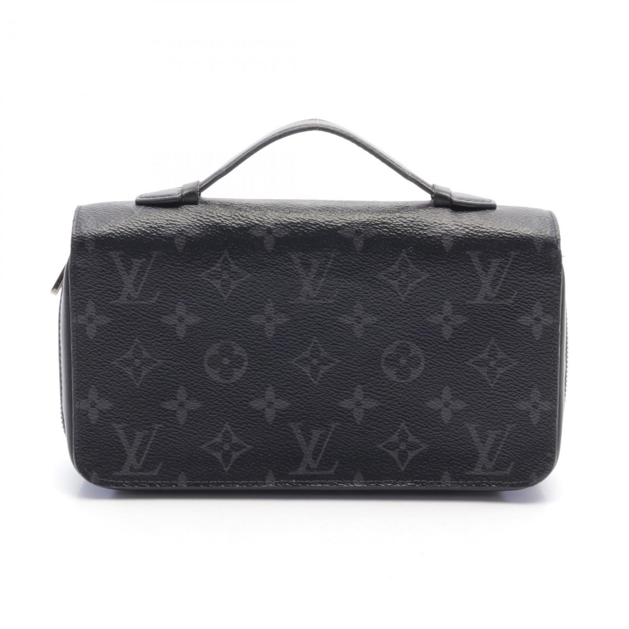 Louis Vuitton Zippy XL Round Long Wallet Coated Canvas Leather Monogram Eclipse Men's Black M61698