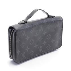 Louis Vuitton Zippy XL Round Long Wallet Coated Canvas Leather Monogram Eclipse Men's Black M61698