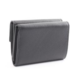 Louis Vuitton LOUIS VUITTON Portefeuille Lock Tri-fold Wallet Leather Women's Black M63921