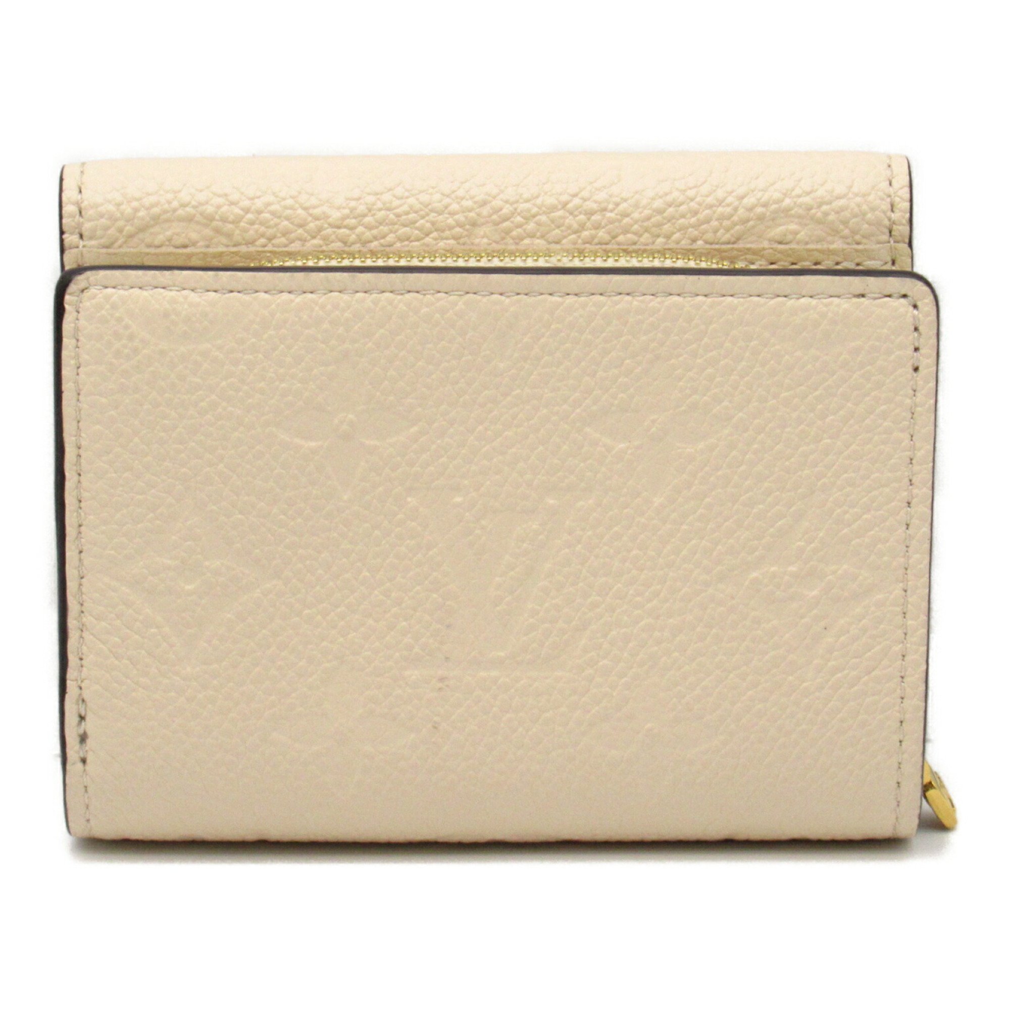 Louis Vuitton LOUIS VUITTON Portefeuille Metis Compact Tri-fold Wallet Leather Monogram Empreinte Women's Beige M81071