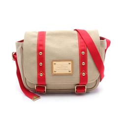 Louis Vuitton LOUIS VUITTON Busas PM Antigua Shoulder Bag Canvas Women's Beige Red M40041