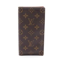 Louis Vuitton LOUIS VUITTON Porte-Valeur Carte Credit Bi-fold Long Wallet Coated Canvas Leather Monogram Men's Women's Brown M61823