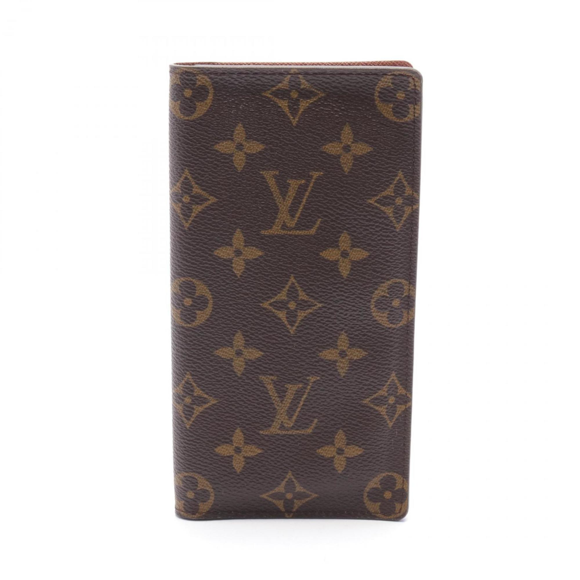 Louis Vuitton LOUIS VUITTON Porte-Valeur Carte Credit Bi-fold Long Wallet Coated Canvas Leather Monogram Men's Women's Brown M61823