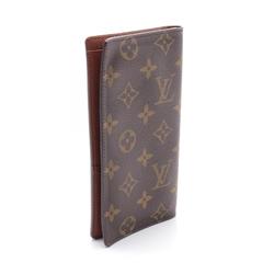 Louis Vuitton LOUIS VUITTON Porte-Valeur Carte Credit Bi-fold Long Wallet Coated Canvas Leather Monogram Men's Women's Brown M61823