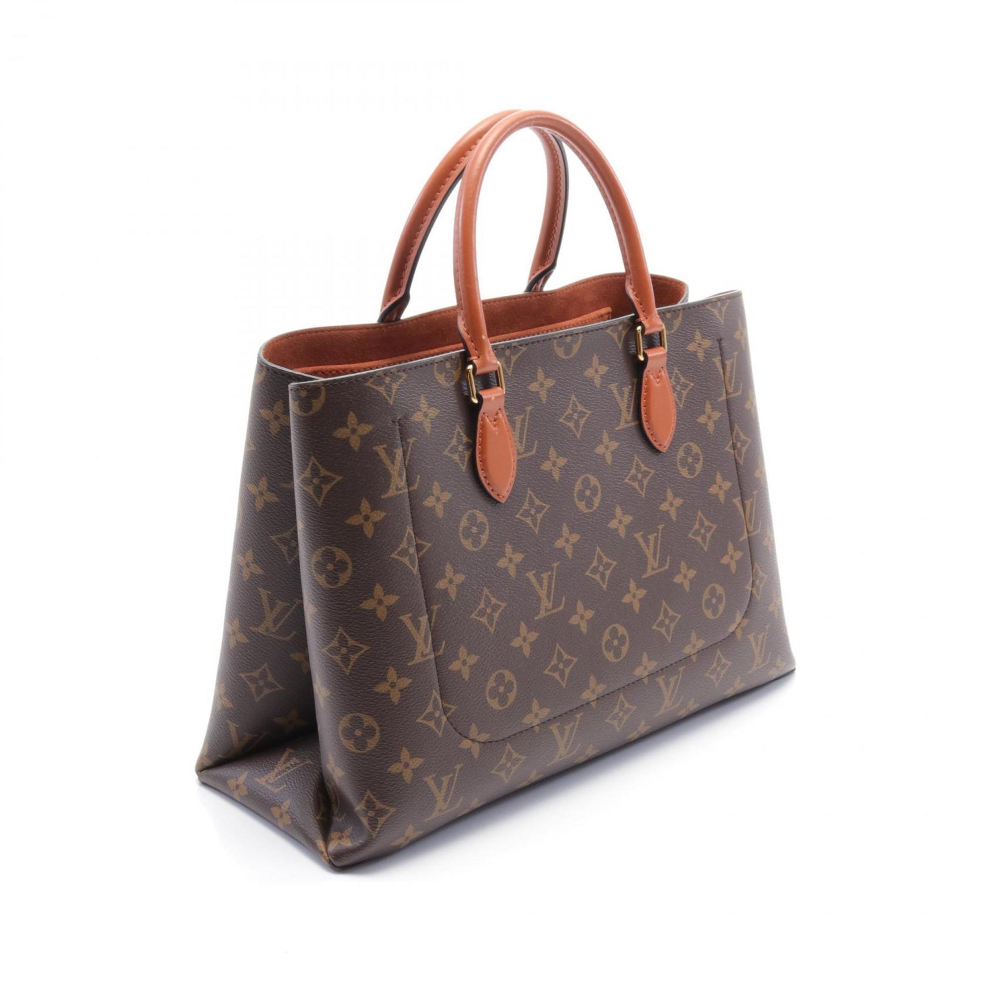 Louis Vuitton LOUIS VUITTON Flower Tote Bag Coated Canvas Leather Women's Brown M43770