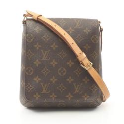 Louis Vuitton Musette Salsa Short Strap Monogram Shoulder Bag Coated Canvas Leather Women's Brown M51258