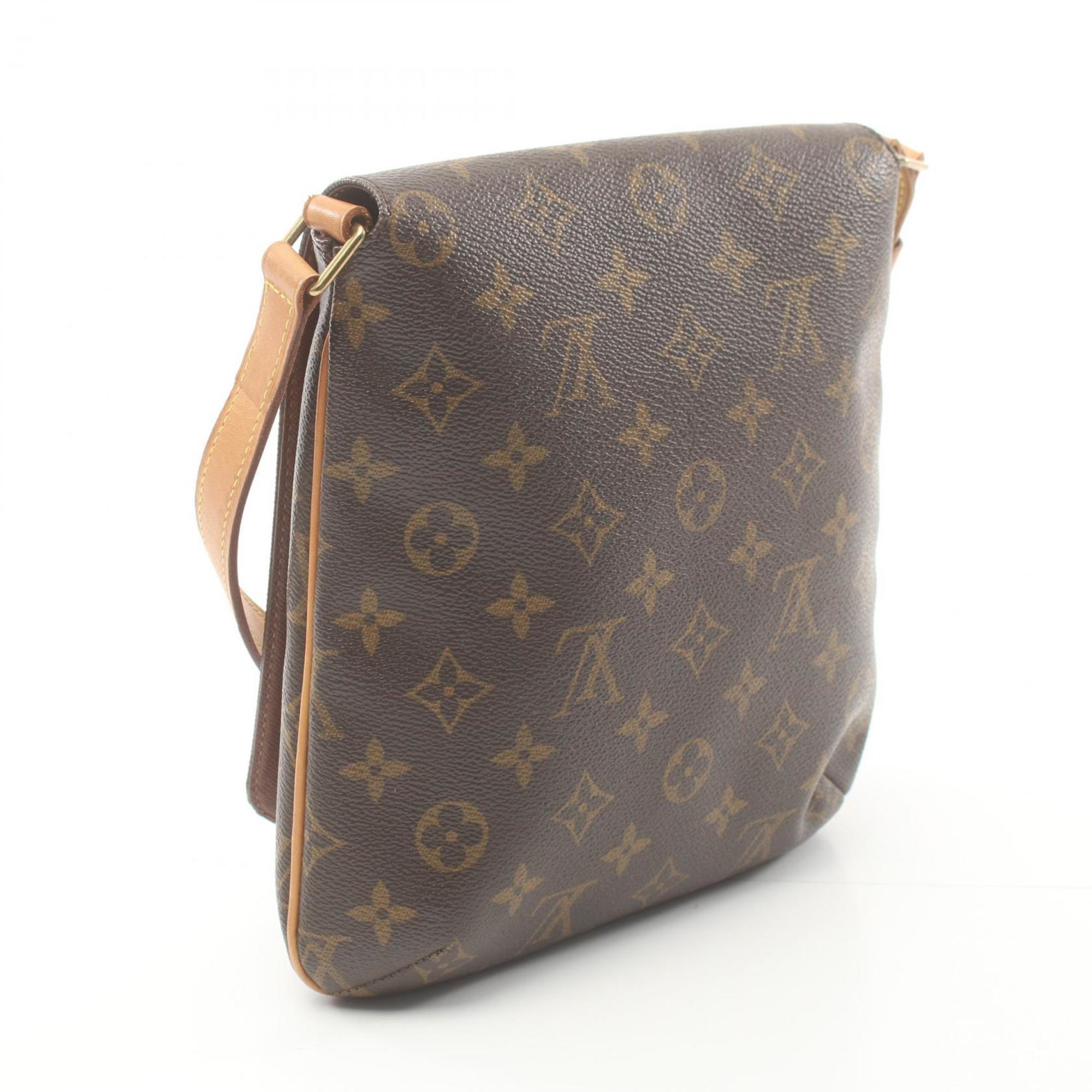 Louis Vuitton Musette Salsa Short Strap Monogram Shoulder Bag Coated Canvas Leather Women's Brown M51258