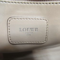 LOEWE Amazona 36 Handbag, Leather, Women's, Grey, Greige, 352.35.A22