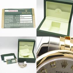 Rolex ROLEX Datejust 10P Diamond F Series Wristwatch K18 (Yellow Gold) Stainless Steel Ladies Silver Con NP 179163G