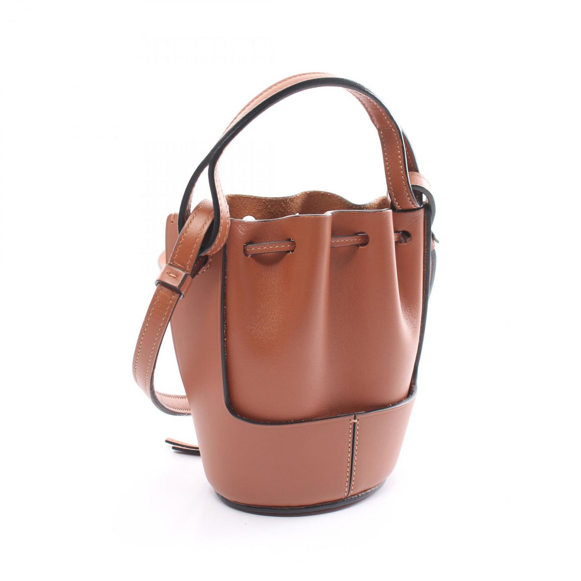 LOEWE Balloon Bag Nano Shoulder Leather Women's Brown