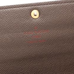 Louis Vuitton LOUIS VUITTON Portefeuille Sarah Damier Ebene Bi-fold Long Wallet Coated Canvas Leather Women's Brown N61734