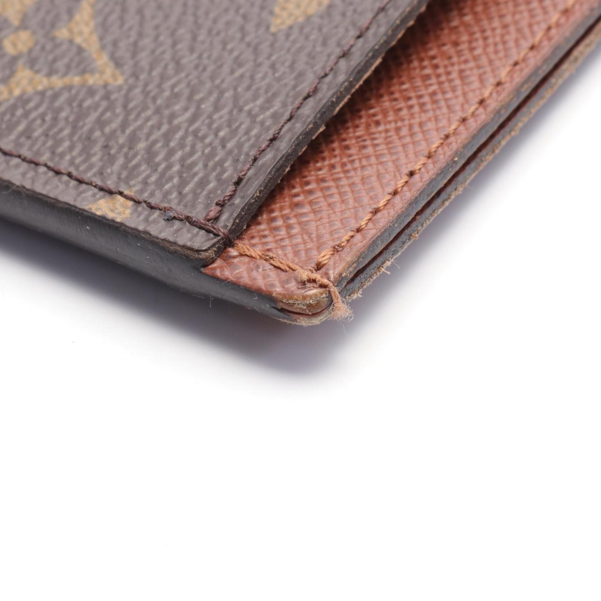 Louis Vuitton LOUIS VUITTON Porte Carte Sample Business Card Holder/Card Case Coated Canvas Leather Monogram Men's Women's Brown M61733