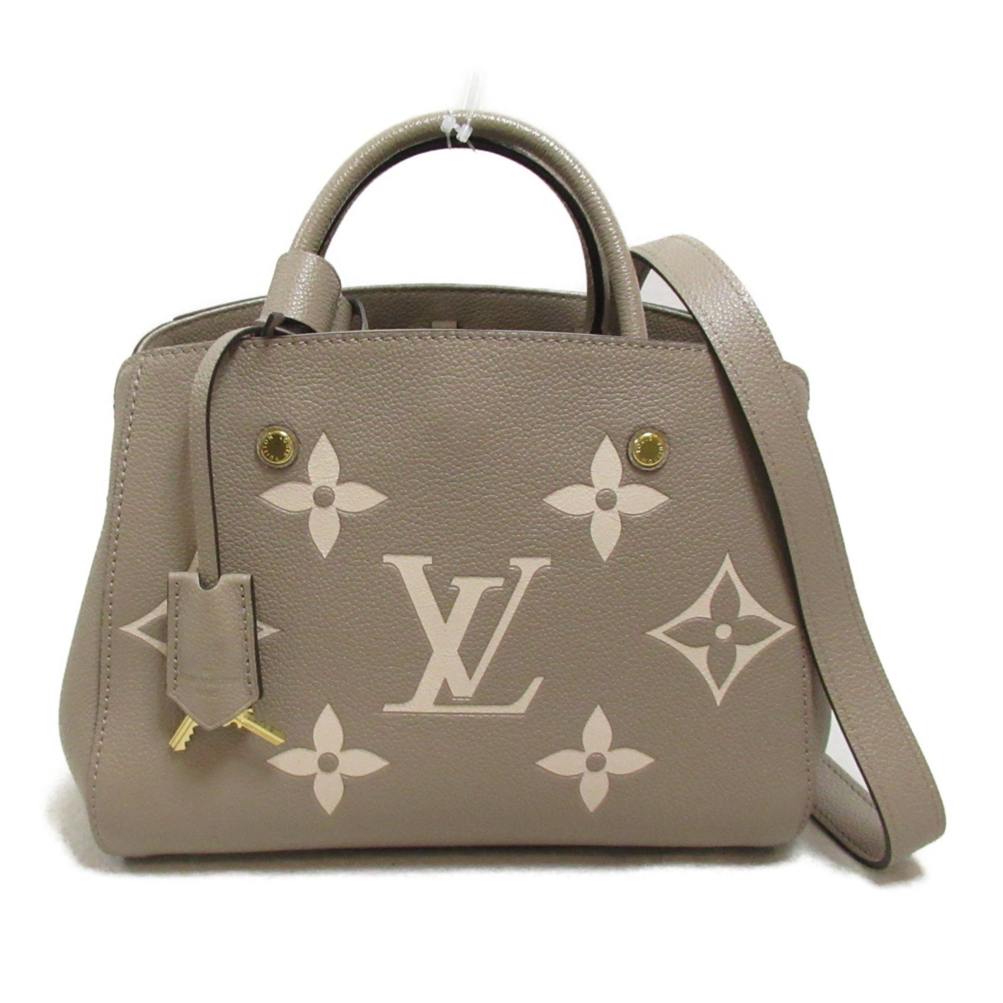 Louis Vuitton LOUIS VUITTON Montaigne BB Bag Leather Monogram Empreinte Women's Gray M45489