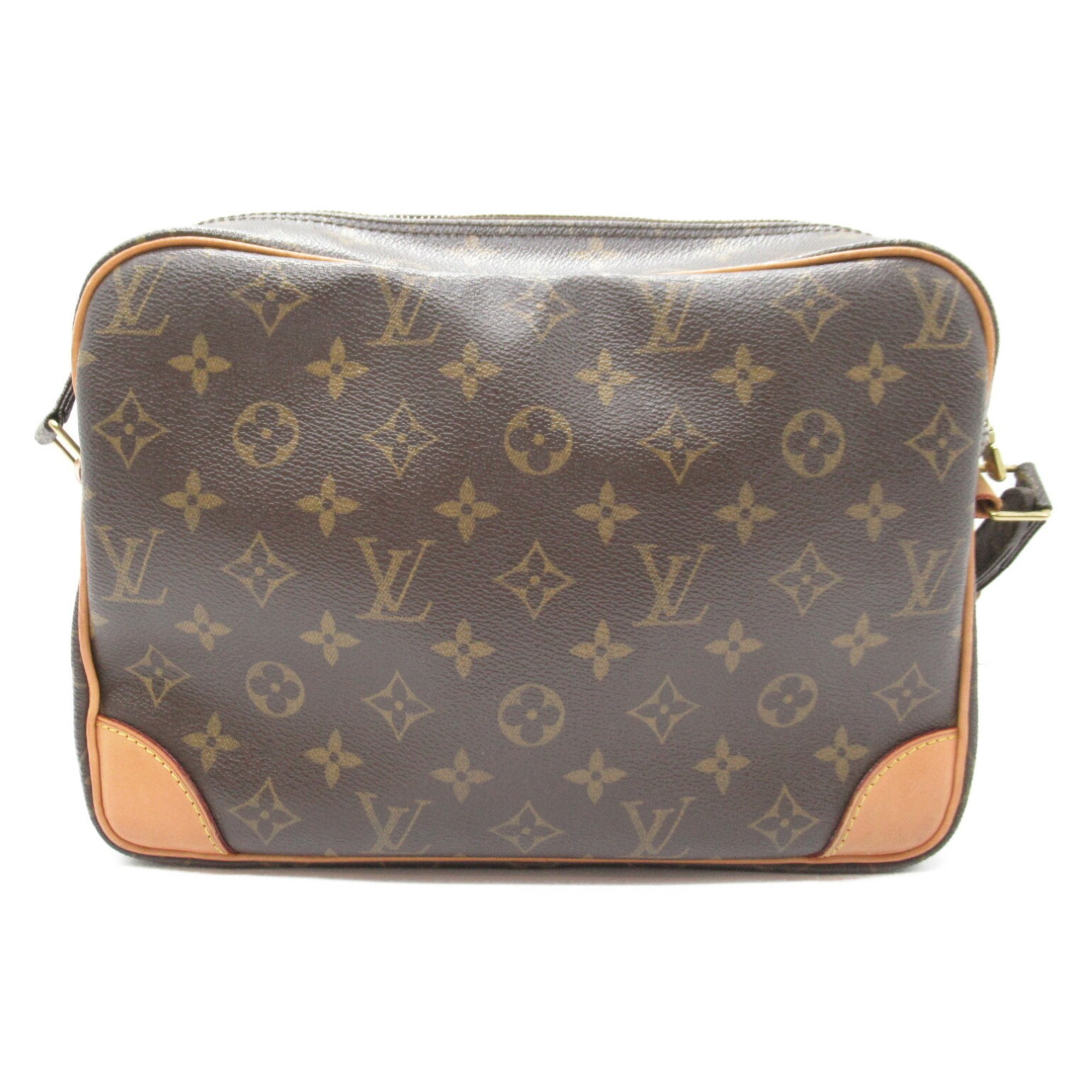 Louis Vuitton Nile Shoulder Bag, Coated Canvas, Monogram, Men's, Brown, M45244