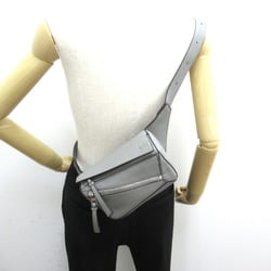 LOEWE Puzzle Bum Bag Waist Body Leather Women's Grey