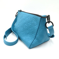 Louis Vuitton LOUIS VUITTON Triangle Shoulder Bag Leather Taurillon Men's Women's Blue M55925