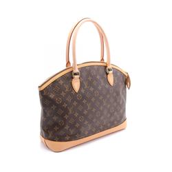 Louis Vuitton LOUIS VUITTON Lockit Horizontal Monogram Tote Bag Coated Canvas Leather Women's Brown M40104