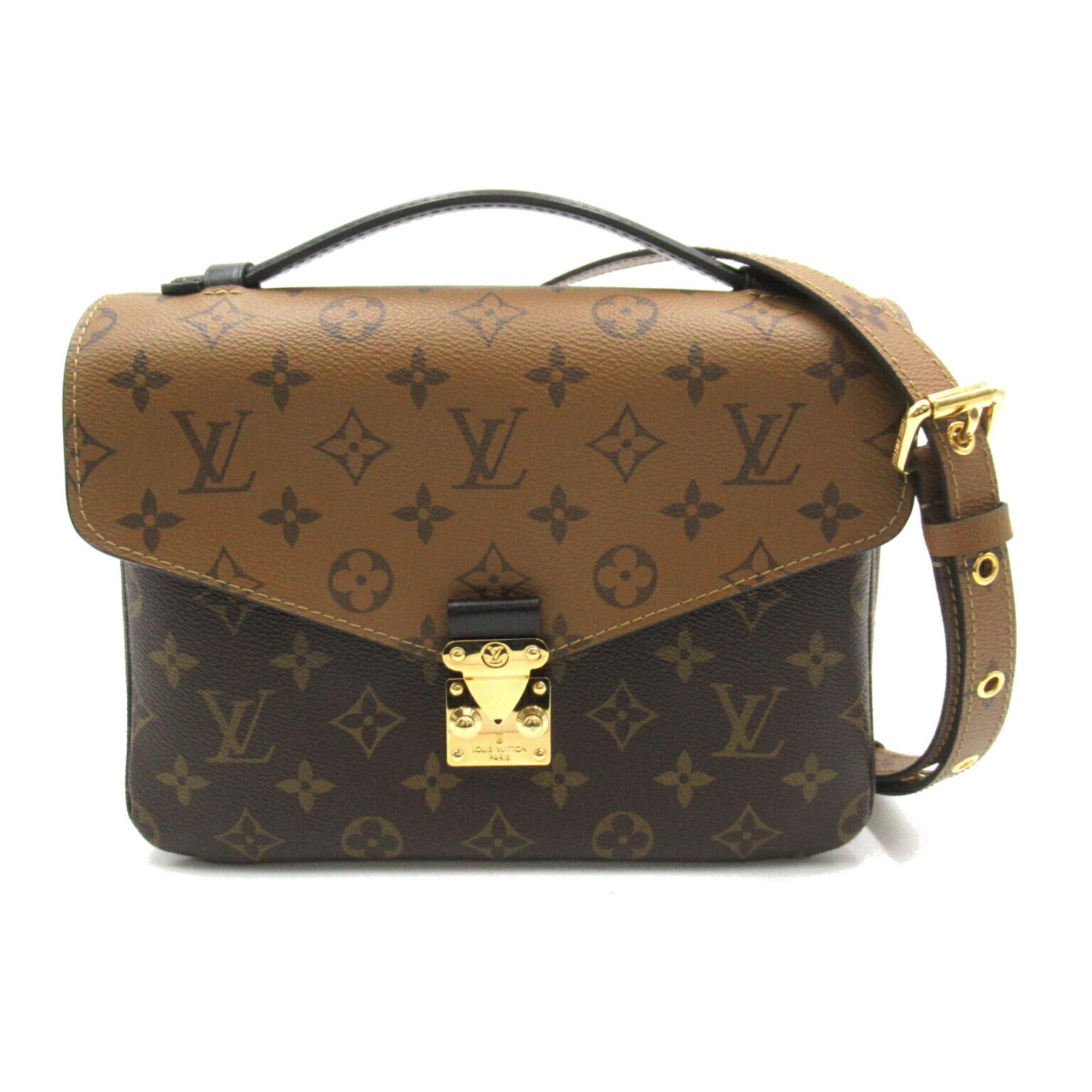 Louis Vuitton Pochette Metis MM 2-way shoulder bag, coated canvas, Monogram Reverse, for men and women, brown, M44876