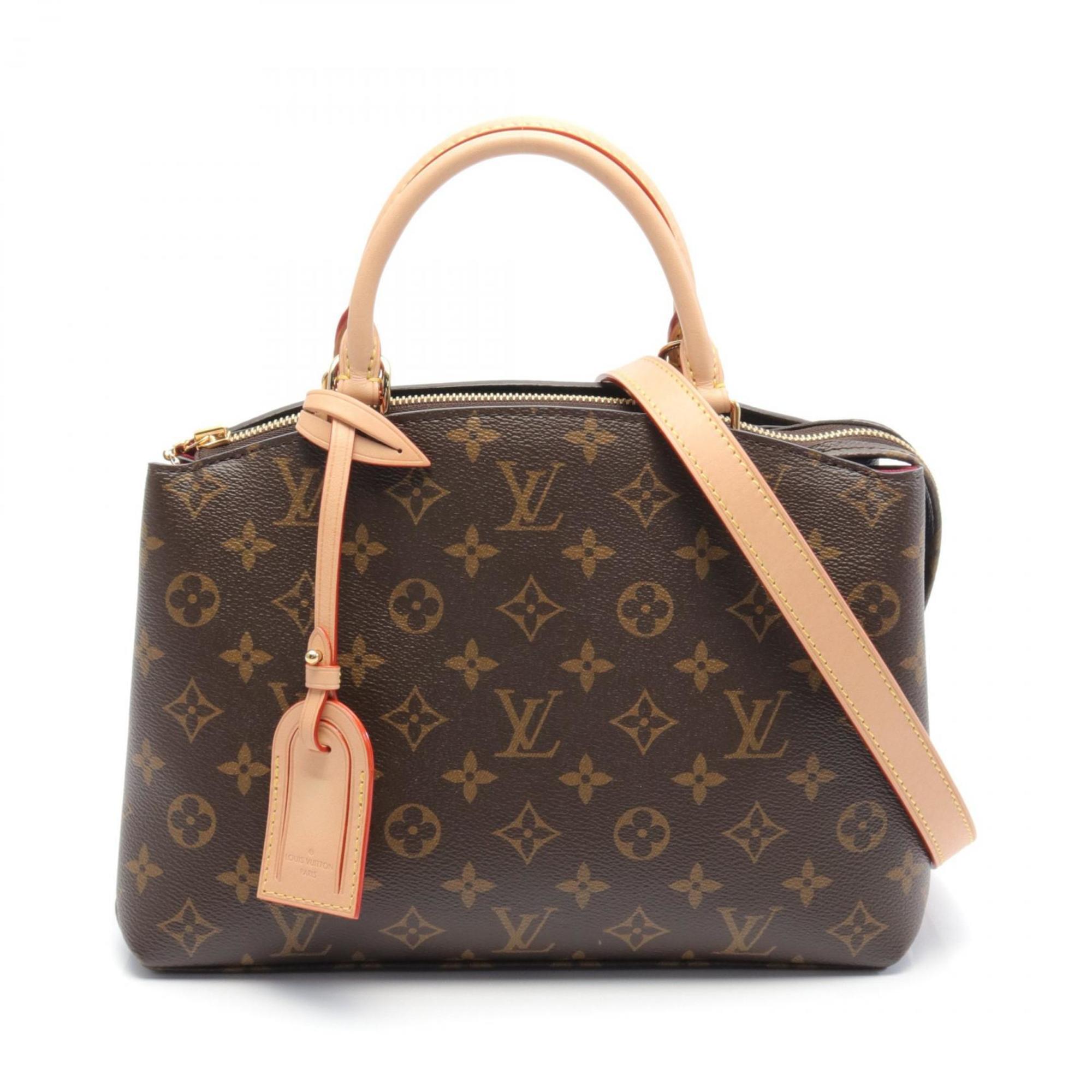 LOUIS VUITTON Petit Pale PM Handbag Bag Coated Canvas Leather Monogram Women's Brown M45900