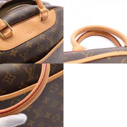 Louis Vuitton Deauville Bowling Vanity Monogram Handbag Bag Coated Canvas Leather Women's Brown M47270