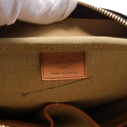 Louis Vuitton Deauville Bowling Vanity Monogram Handbag Bag Coated Canvas Leather Women's Brown M47270