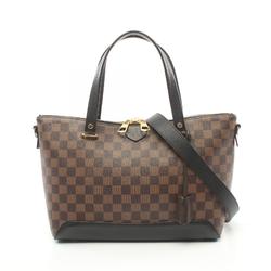 Louis Vuitton LOUIS VUITTON Hyde Park Damier Ebene Tote Bag Coated Canvas Leather Women's Brown Black N41014