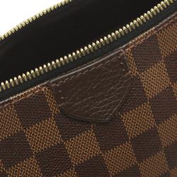 Louis Vuitton LOUIS VUITTON Hyde Park Damier Ebene Tote Bag Coated Canvas Leather Women's Brown Black N41014