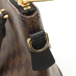 Louis Vuitton LOUIS VUITTON Hyde Park Damier Ebene Tote Bag Coated Canvas Leather Women's Brown Black N41014