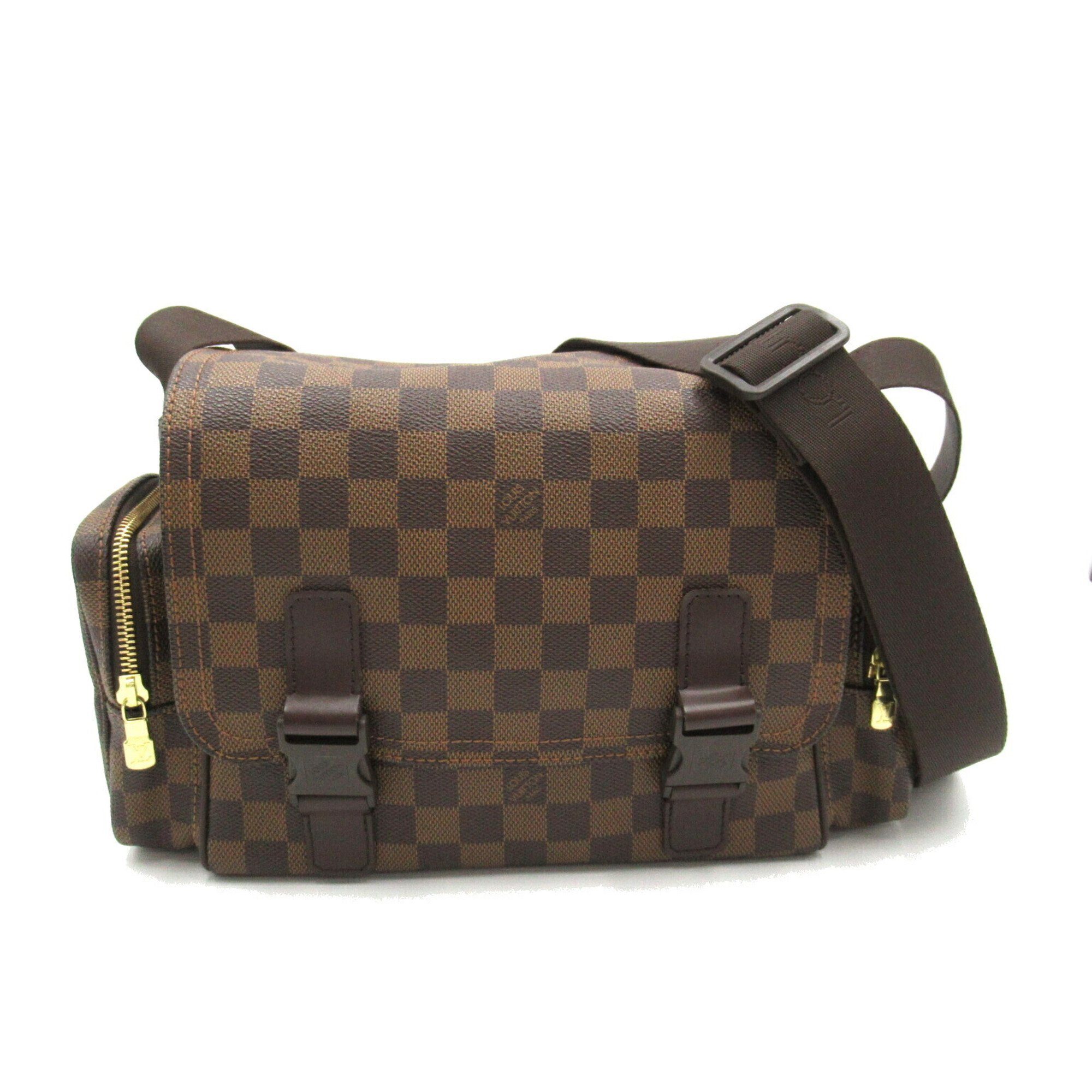 Louis Vuitton LOUIS VUITTON Reporter Melville Shoulder Bag Coated Canvas Damier Men's Women's Brown N51126