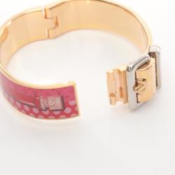 LOUIS VUITTON Bracelet Confidential Bangle GP (Gold Plated) Stainless Steel Women's Gold Silver Pink M63133