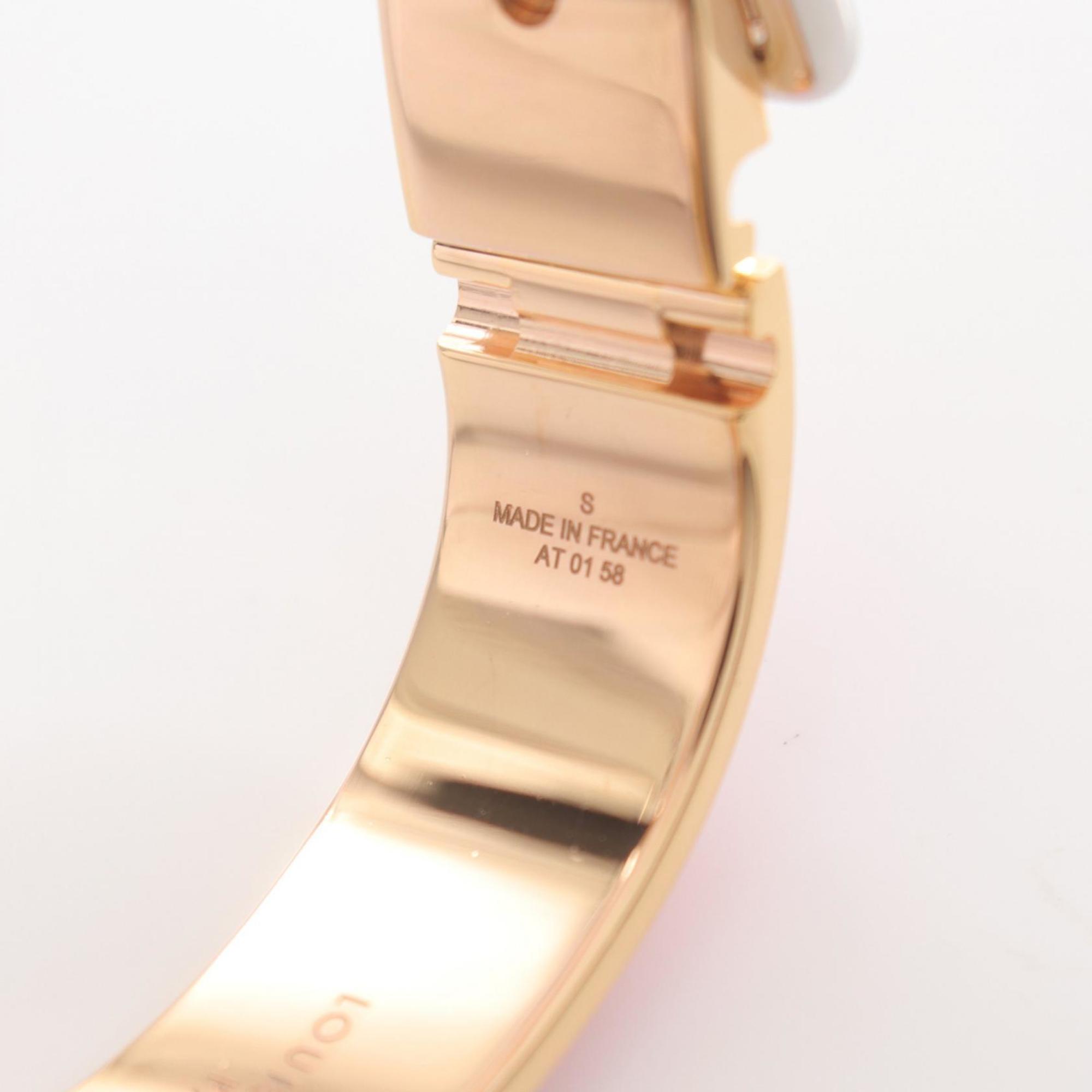 LOUIS VUITTON Bracelet Confidential Bangle GP (Gold Plated) Stainless Steel Women's Gold Silver Pink M63133