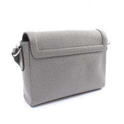 Louis Vuitton LOUIS VUITTON New Flap Taiga Gri Shoulder Bag Leather Men's Gray M30807