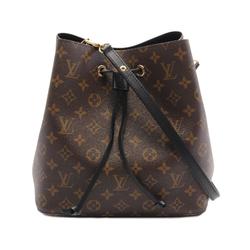 Louis Vuitton NeoNoe Monogram Shoulder Bag, Coated Canvas, Leather, Monogram, Women's, Brown, Black, M44020