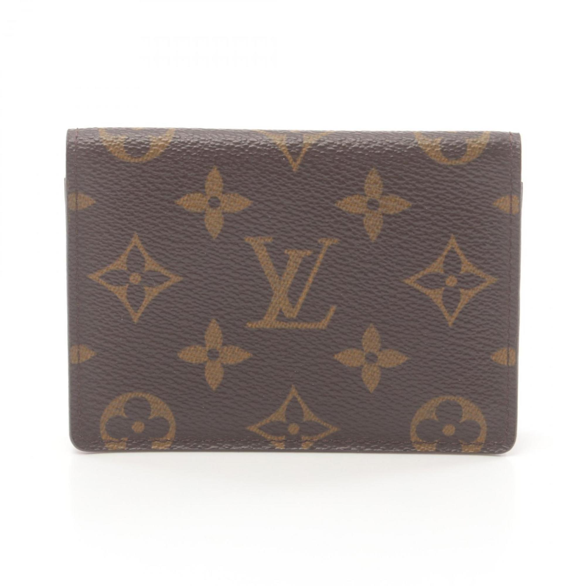 Louis Vuitton LOUIS VUITTON Porto 2 Cult Vertical Business Card Holder/Card Case Coated Canvas Monogram Men's Women's Brown M60533